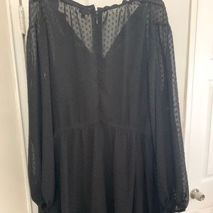 Torrid size 26 sheer polka dot dress